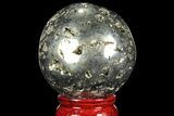 Polished Pyrite Sphere - Peru #98005-1